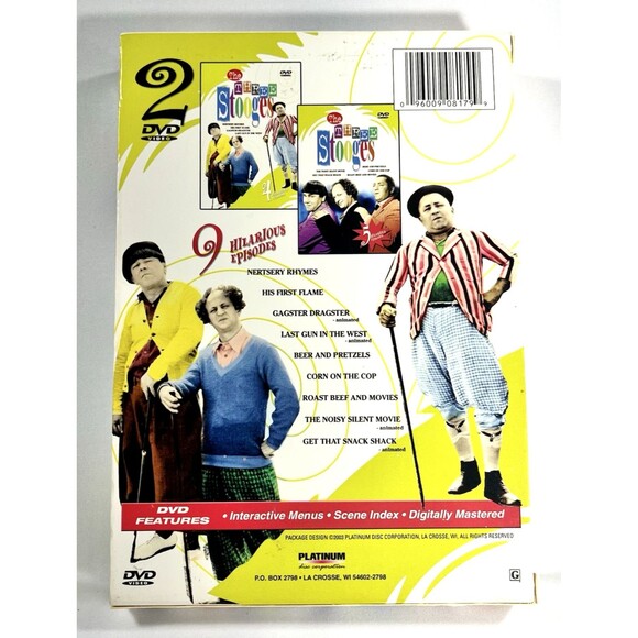 The Three Stooges DVD 2 Disc Set Vintage 2003 New Sealed DVDs - Picture 9 of 12